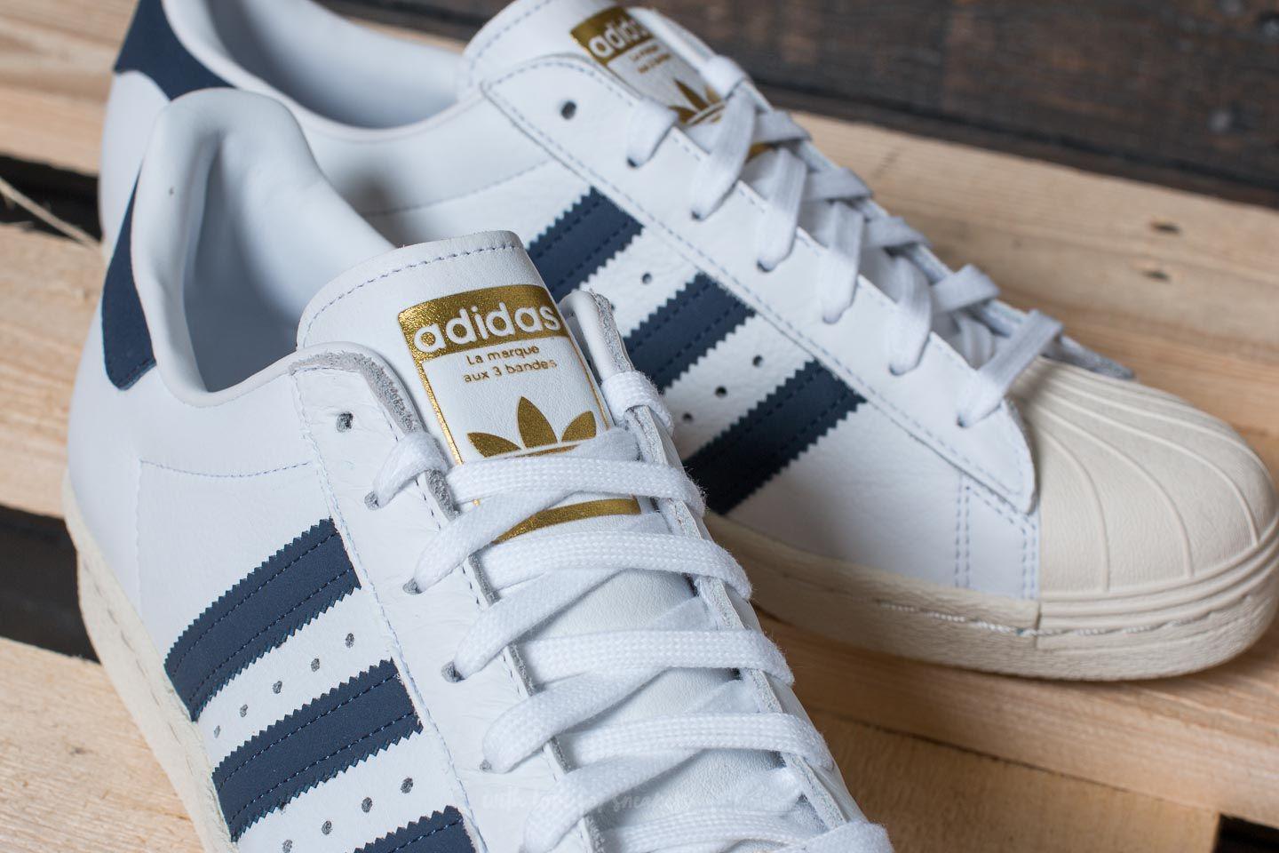 Lyst - Adidas Originals Adidas Superstar 80s Ftw White/ Trace Blue ... View fullscreen