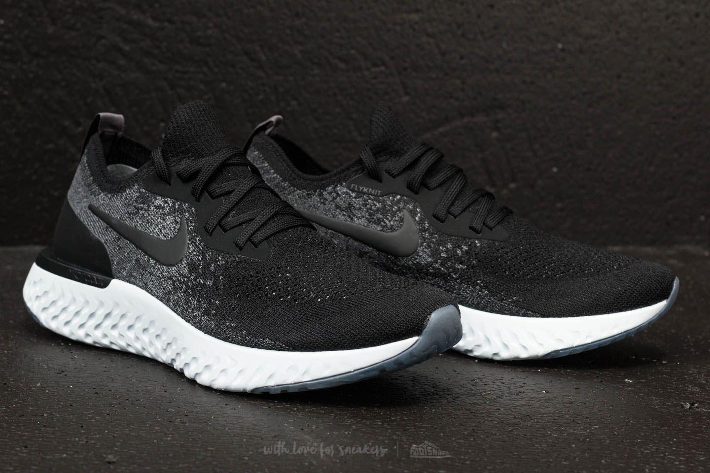 nike epic react black and grey