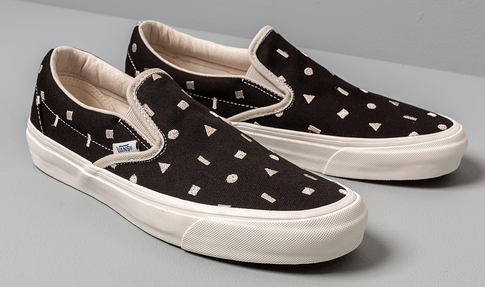 black and white lace vans