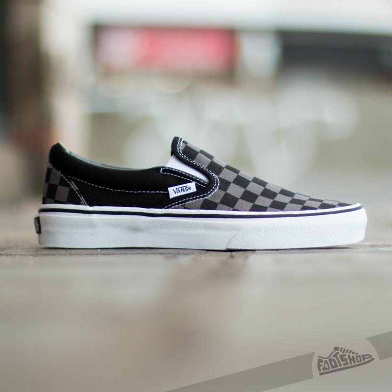 vans checkerboard slip on black pewter vans checkerboard slip on black pewter