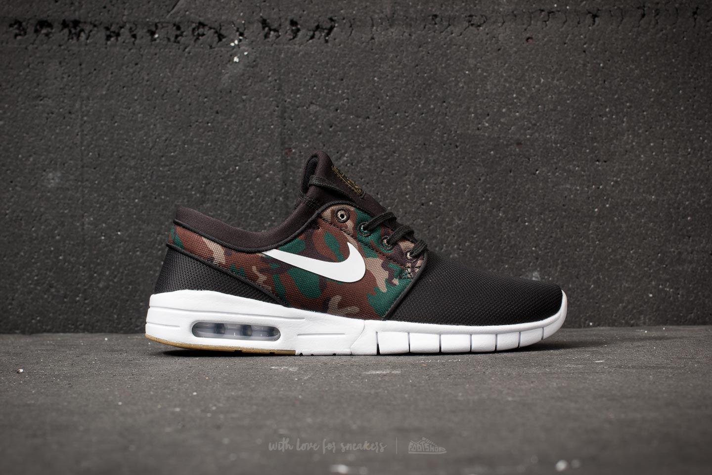 lyst nike stefan janoski max nero / bianco medio olive nere lyst nike stefan janoski max nero / bianco medio olive nere