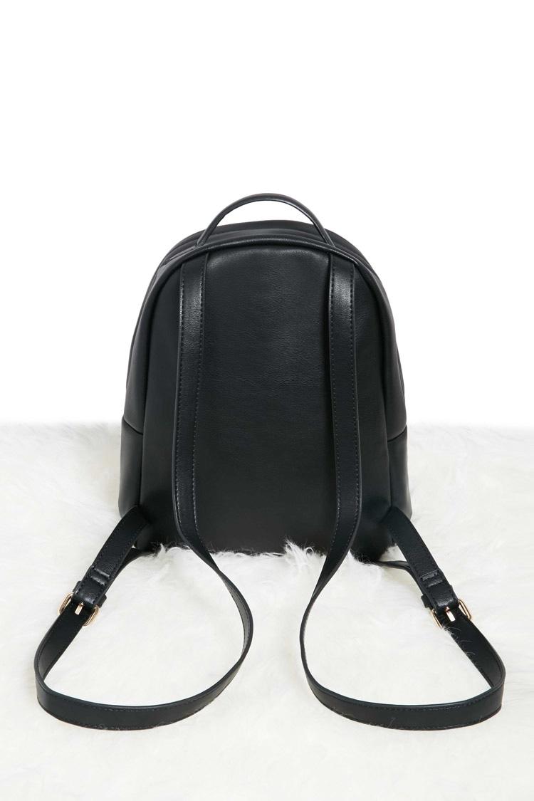 Forever 21 Faux Leather Mini Backpack in Black | Lyst