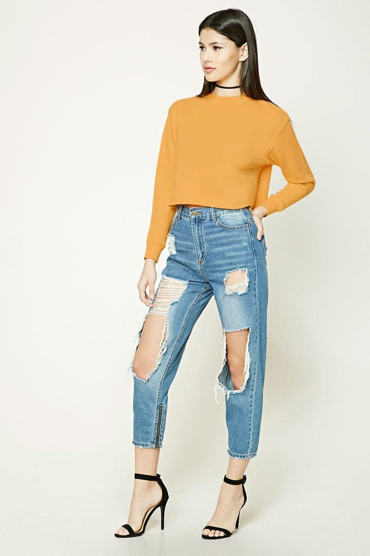 forever 21 yellow sweatshirt
