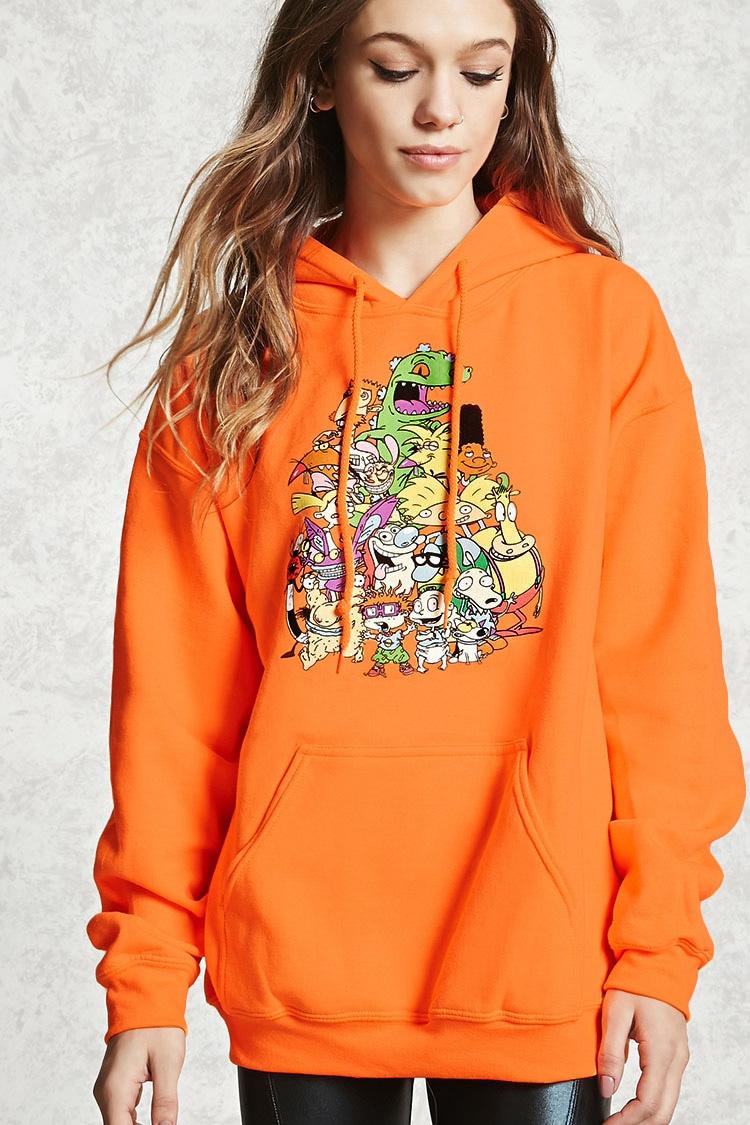 Forever 21 Nickelodeon Graphic Hoodie in Orange | Lyst