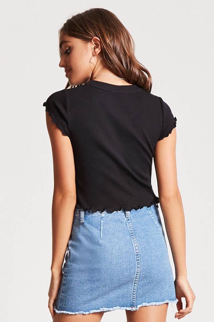 lettuce edge crop top