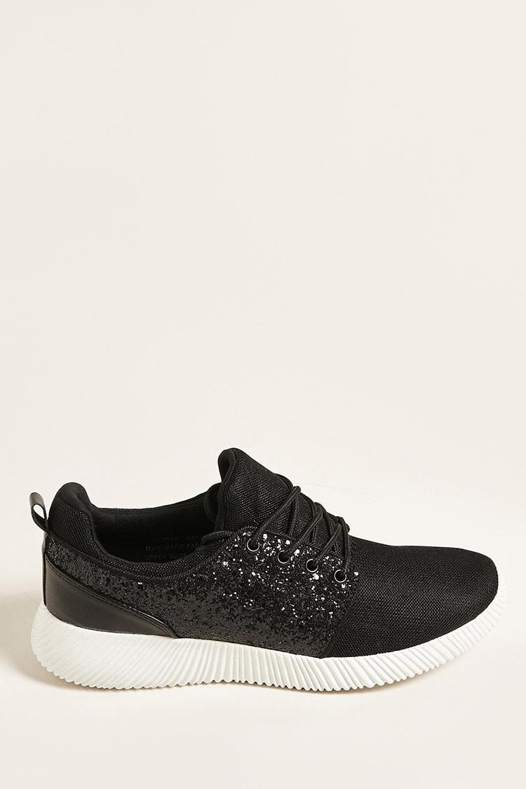 Lyst Forever 21 Glitter Tennis Shoes in Black