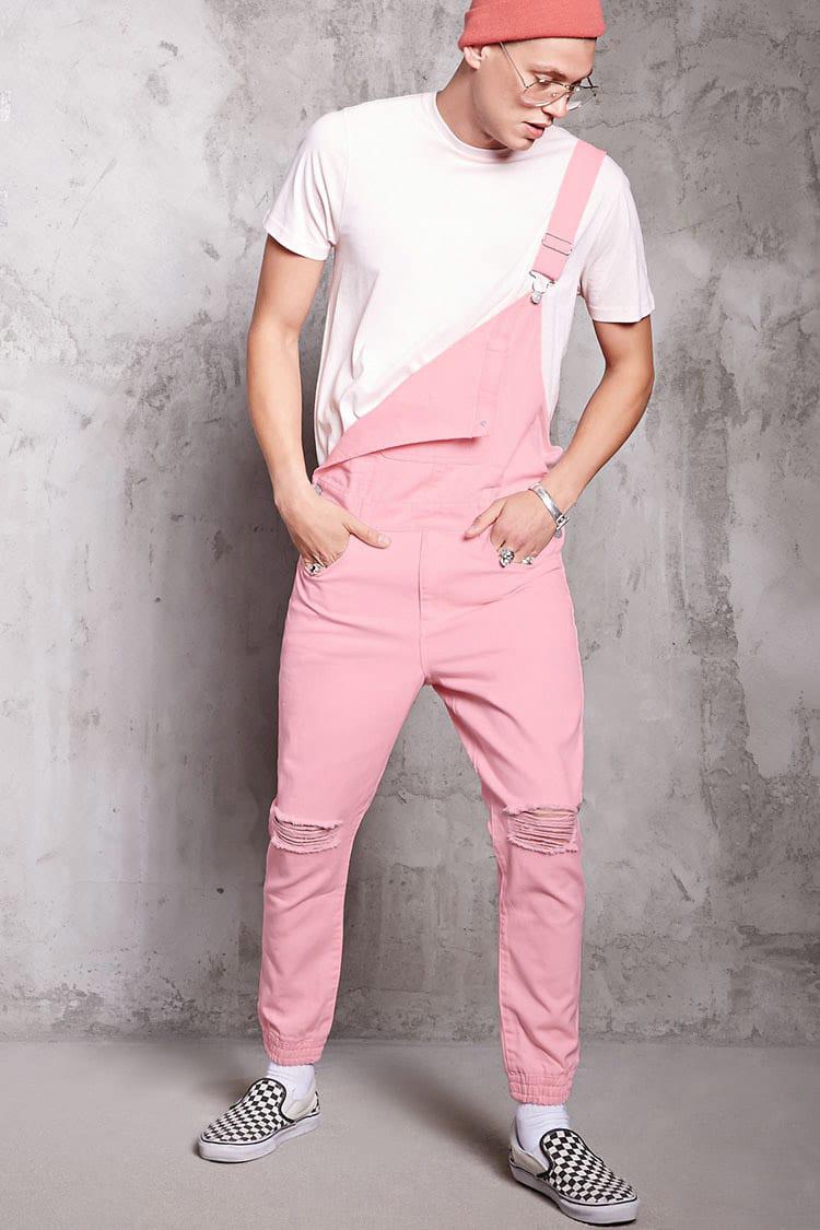 pink male pants