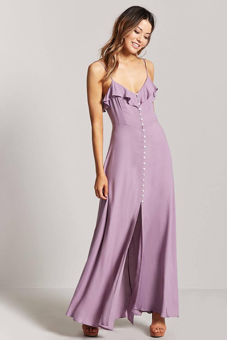 Lyst Forever 21 Flowy On Up Maxi Dress In Purple Gallery