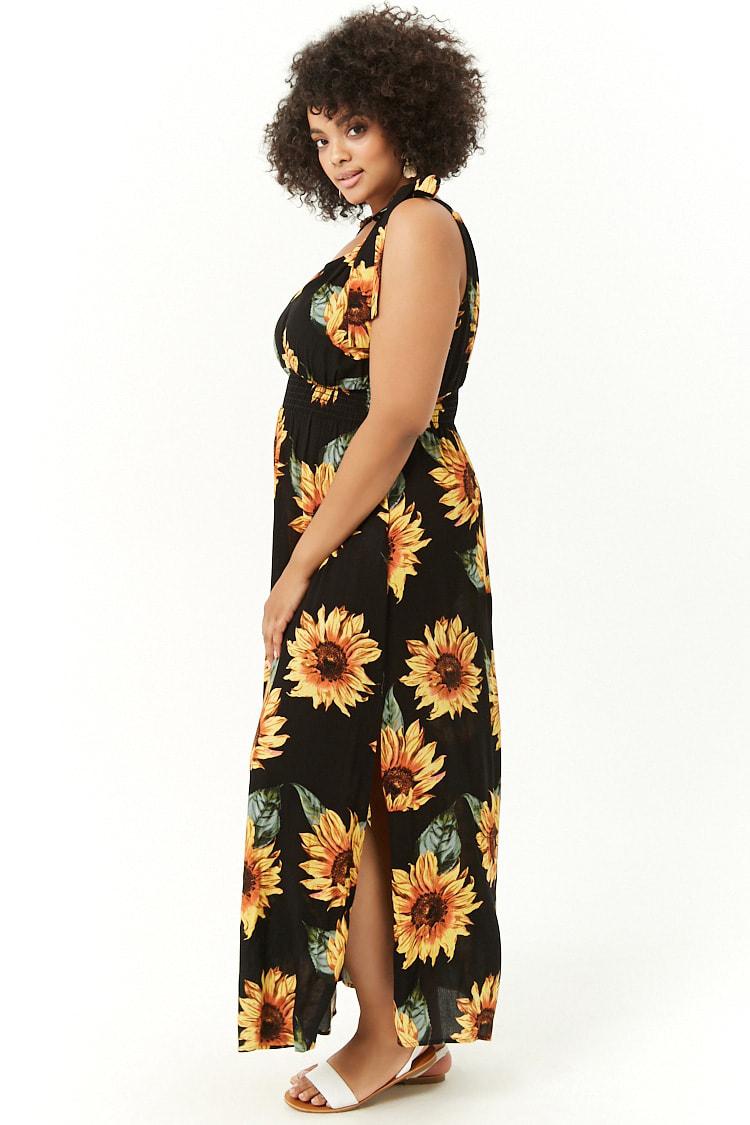 maxi sunflower dress