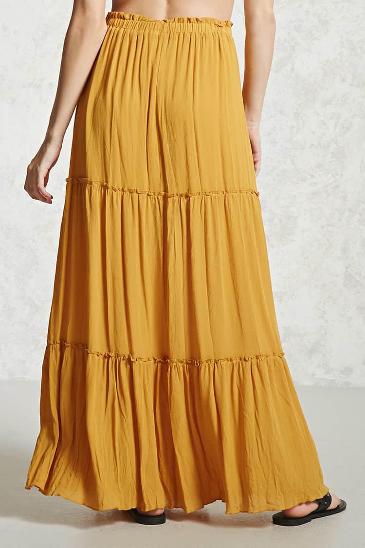 forever 21 tiered maxi skirt