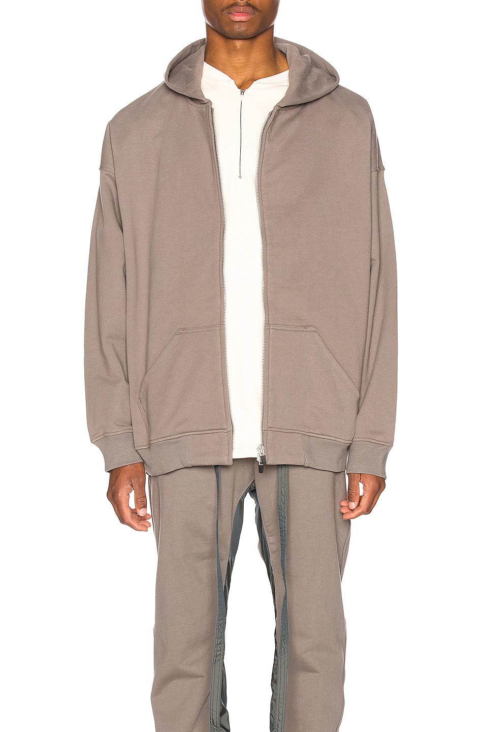 Fear Of God Cotton Everyday Full Zip Hoodie in Gray for Men - Lyst