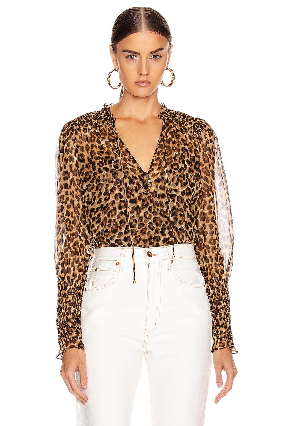 veronica beard leopard top