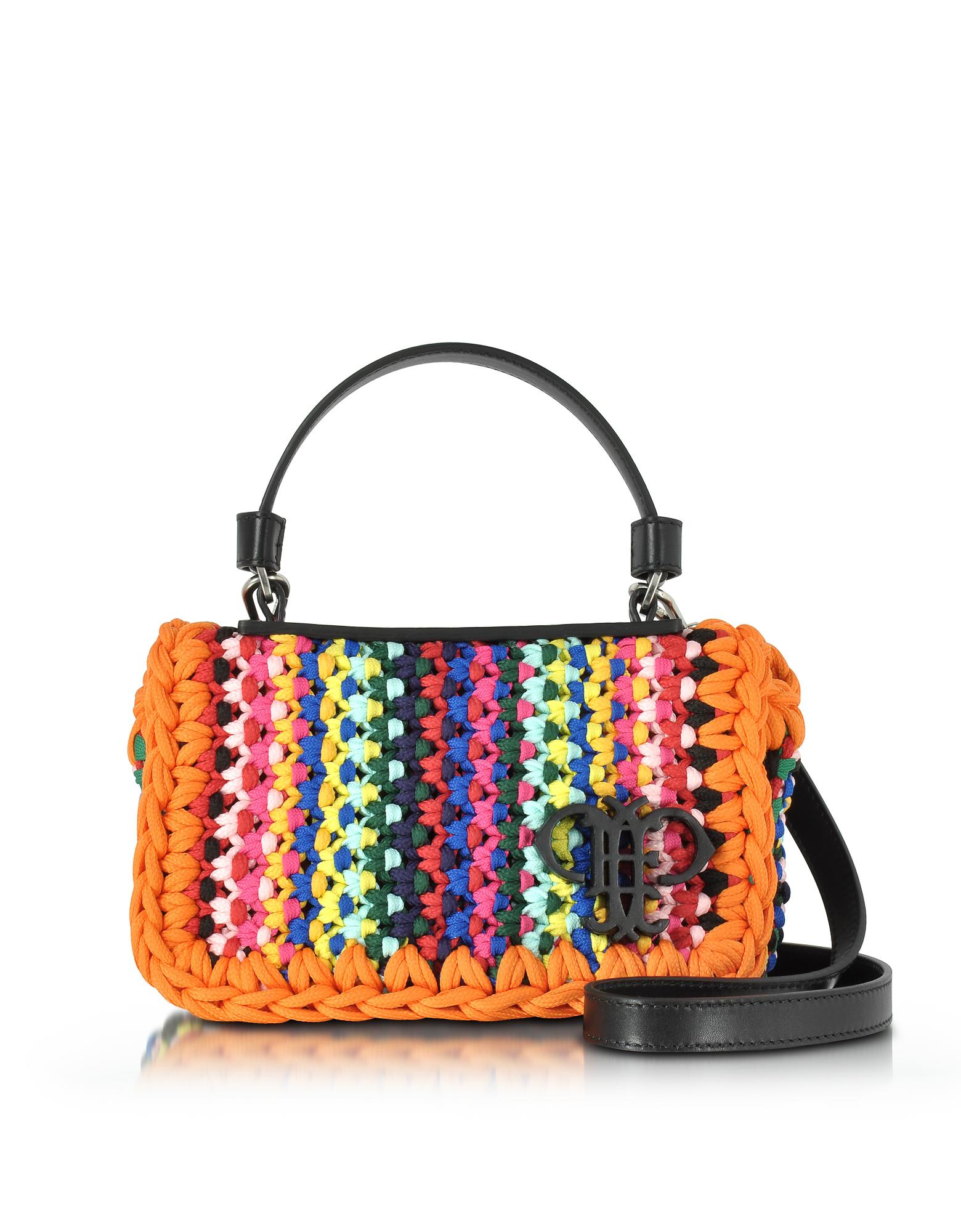 Lyst Emilio Pucci Multicolor Cotton Blend Shoulder Bag In Orange Gallery