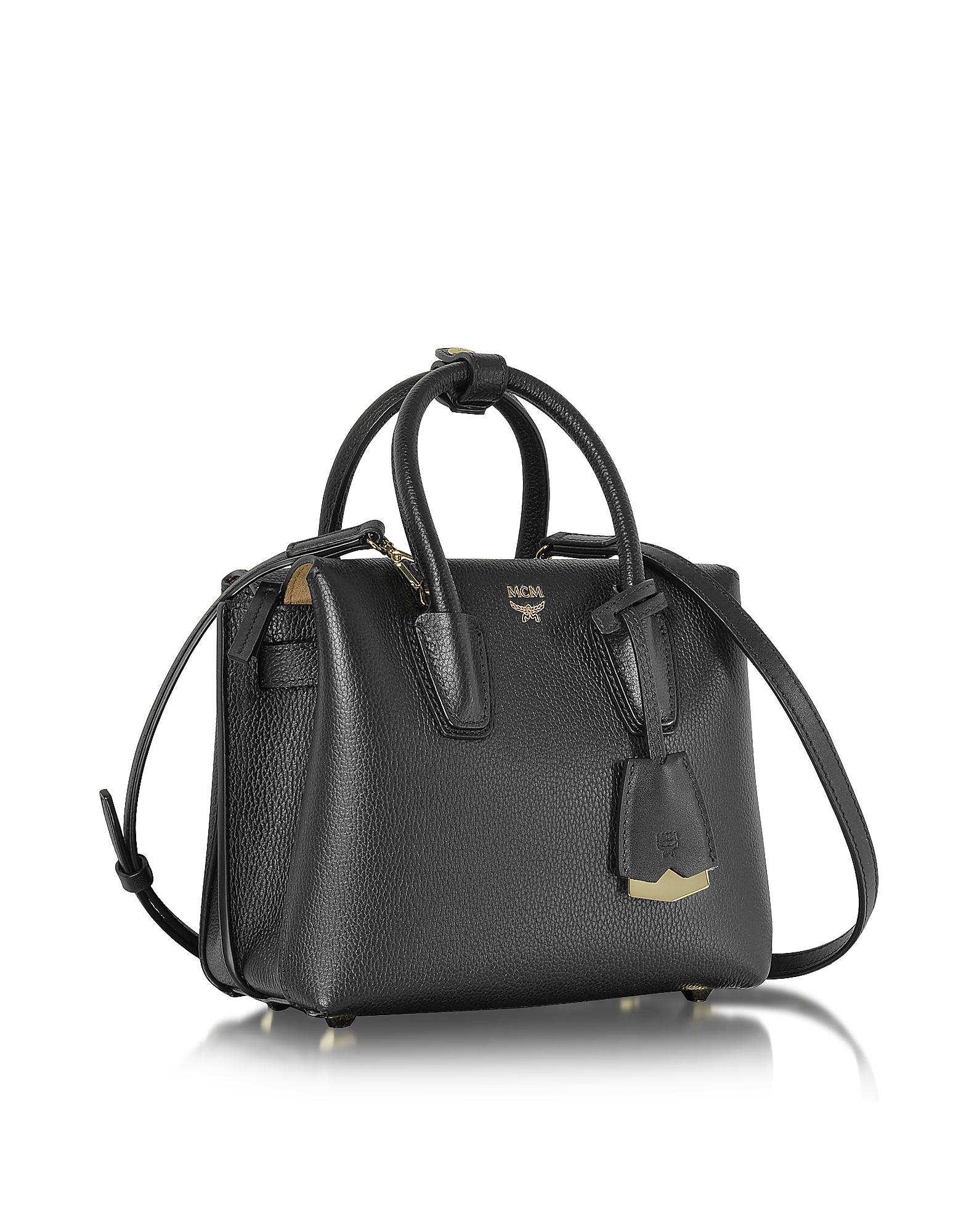 Lyst - Mcm Women&#39;s Black Leather Handbag in Black