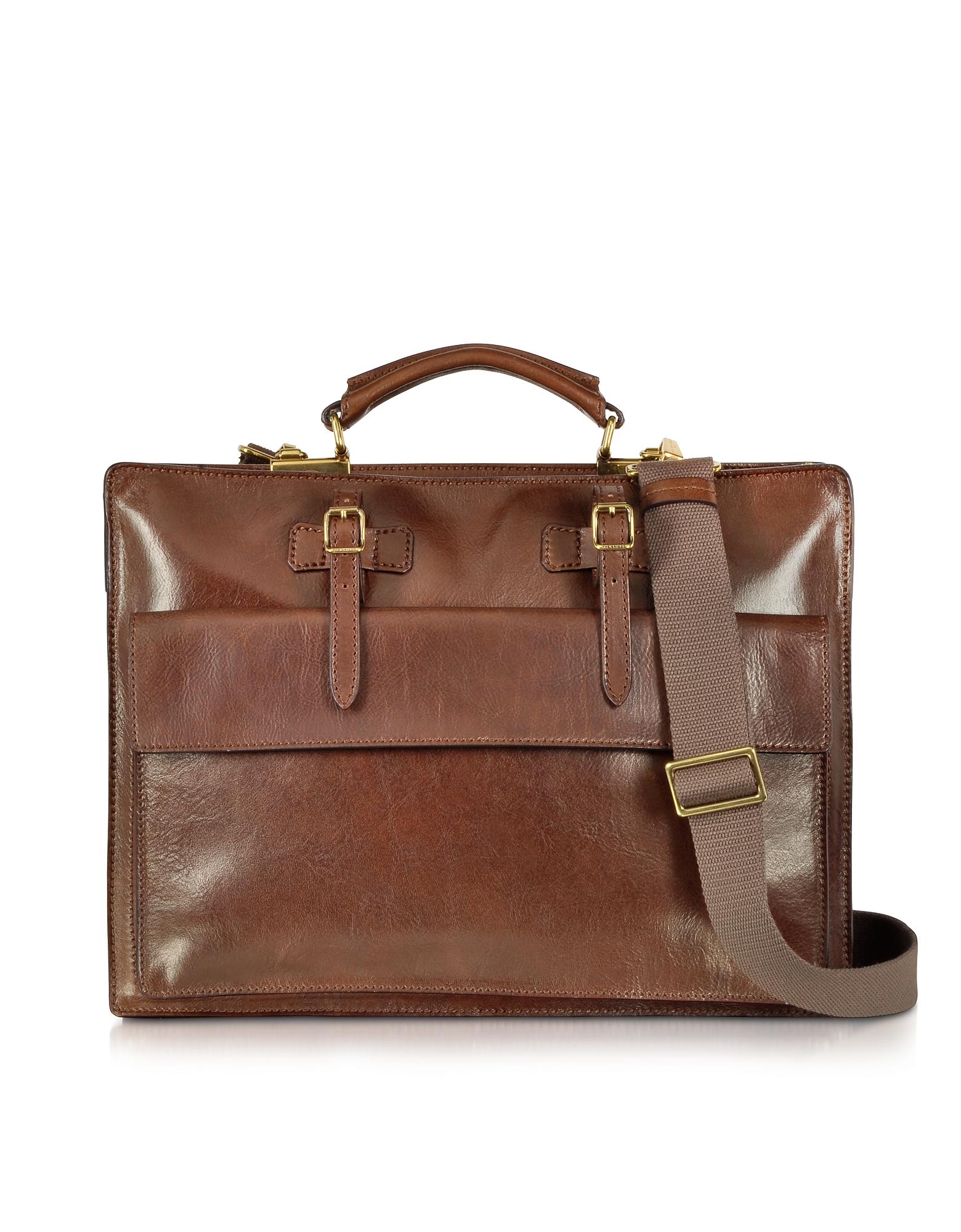 The Bridge Story Uomo Brown Leather Briefcase In Brown For Men Lyst 6151