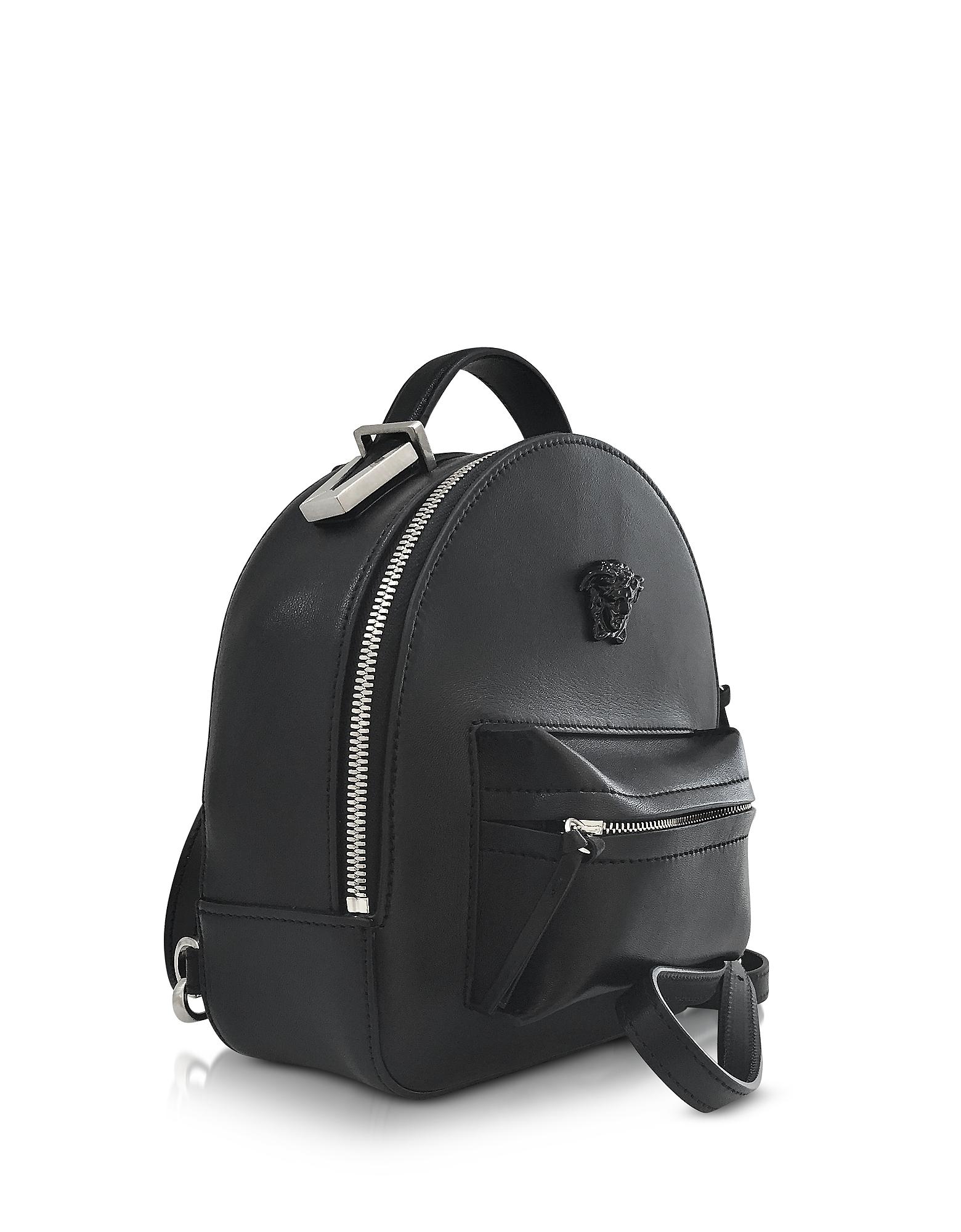 Lyst - Versace Palazzo Black Leather Mini Backpack in Black