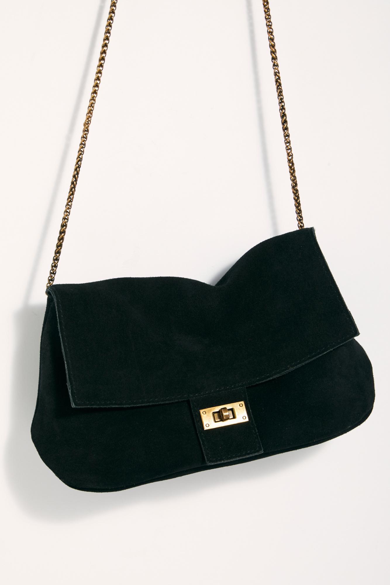 suede shoulder handbag