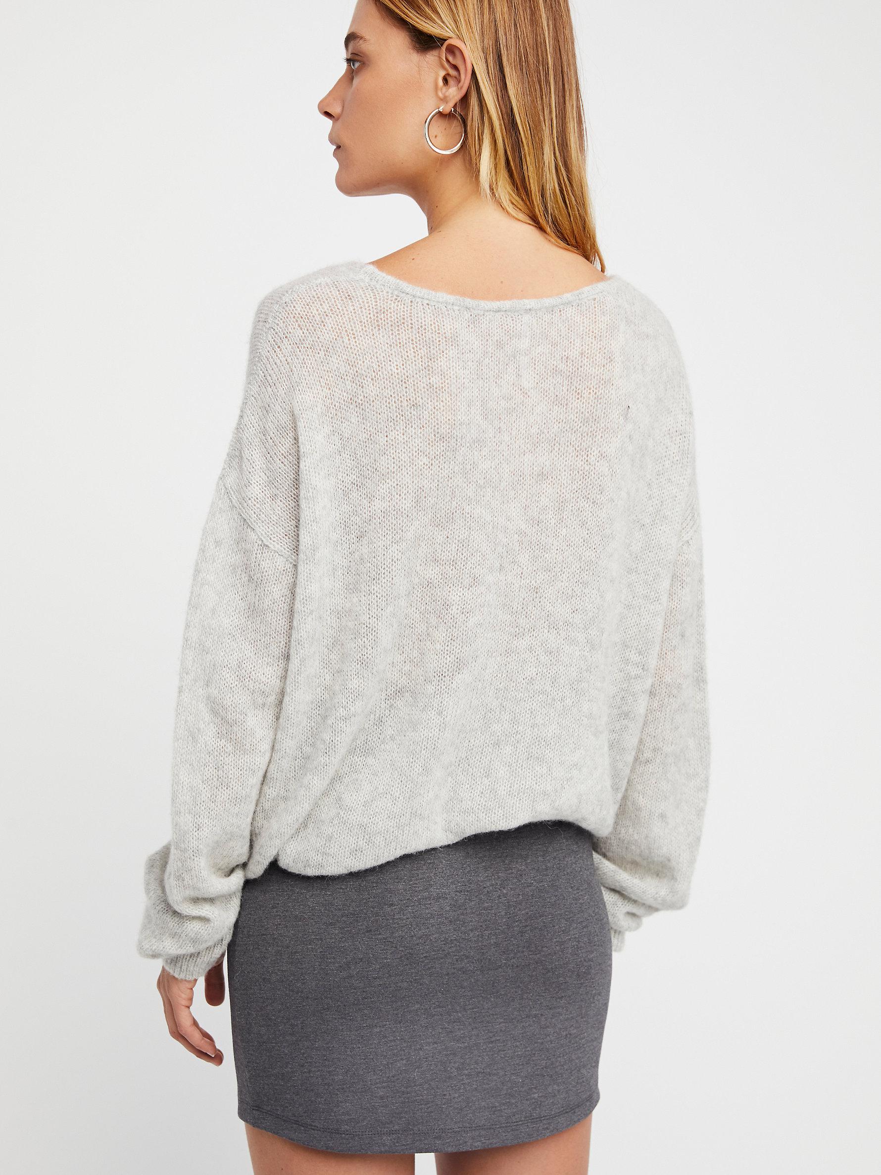 Lyst - Free People Ponte Knit Skirt in Gray