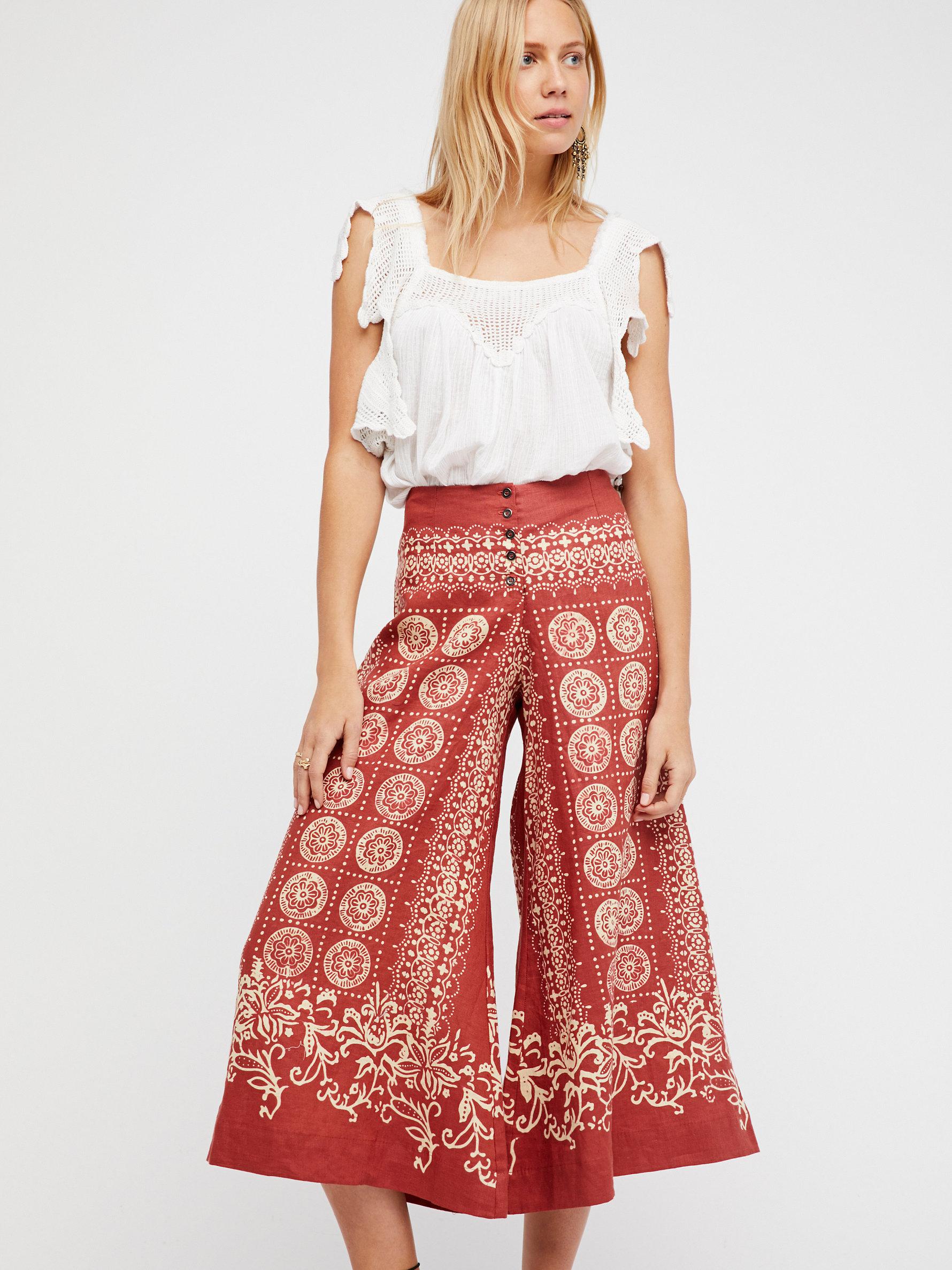 Lyst Free People Bali Bandana Pant in Red