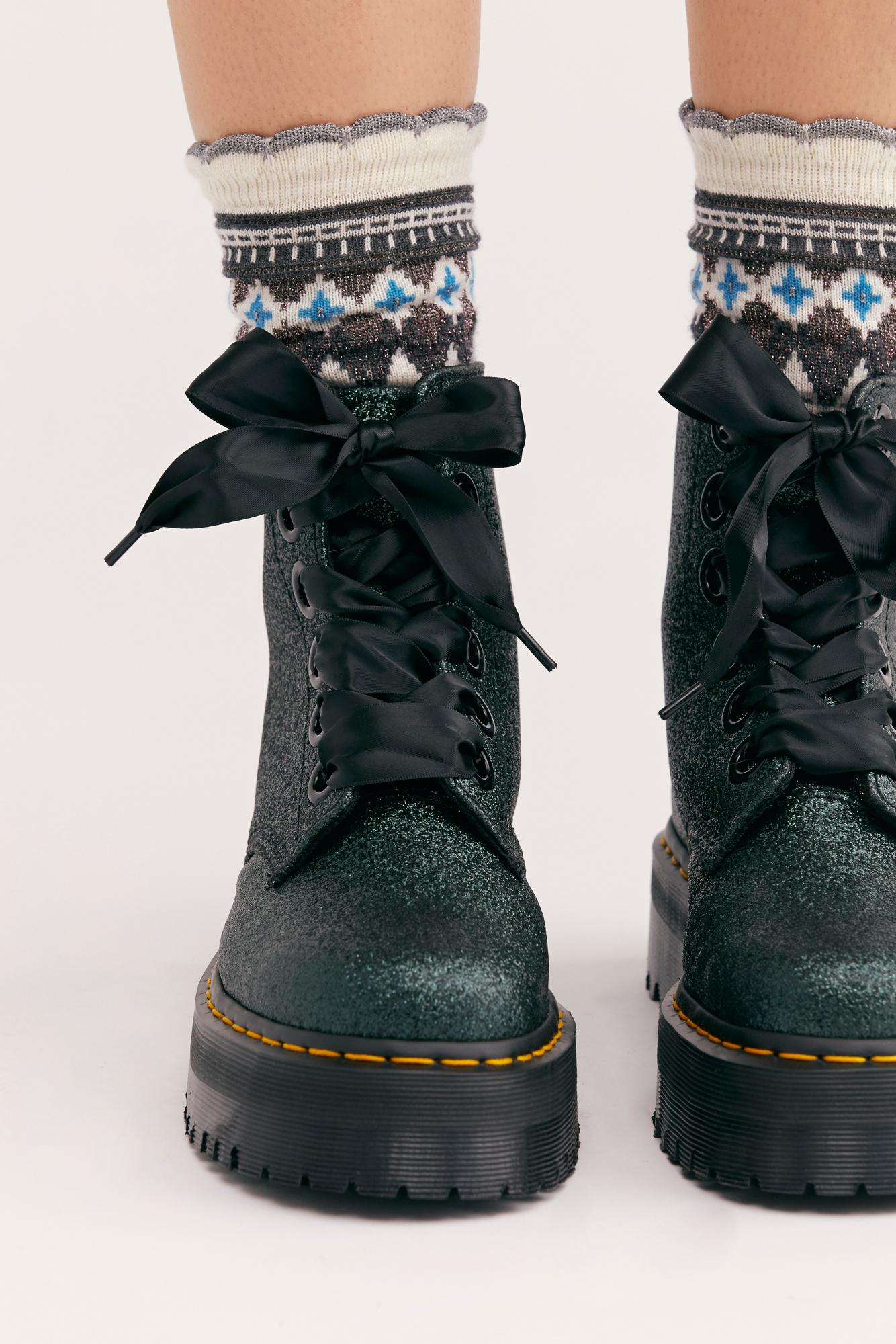 dr martens molly glitter green