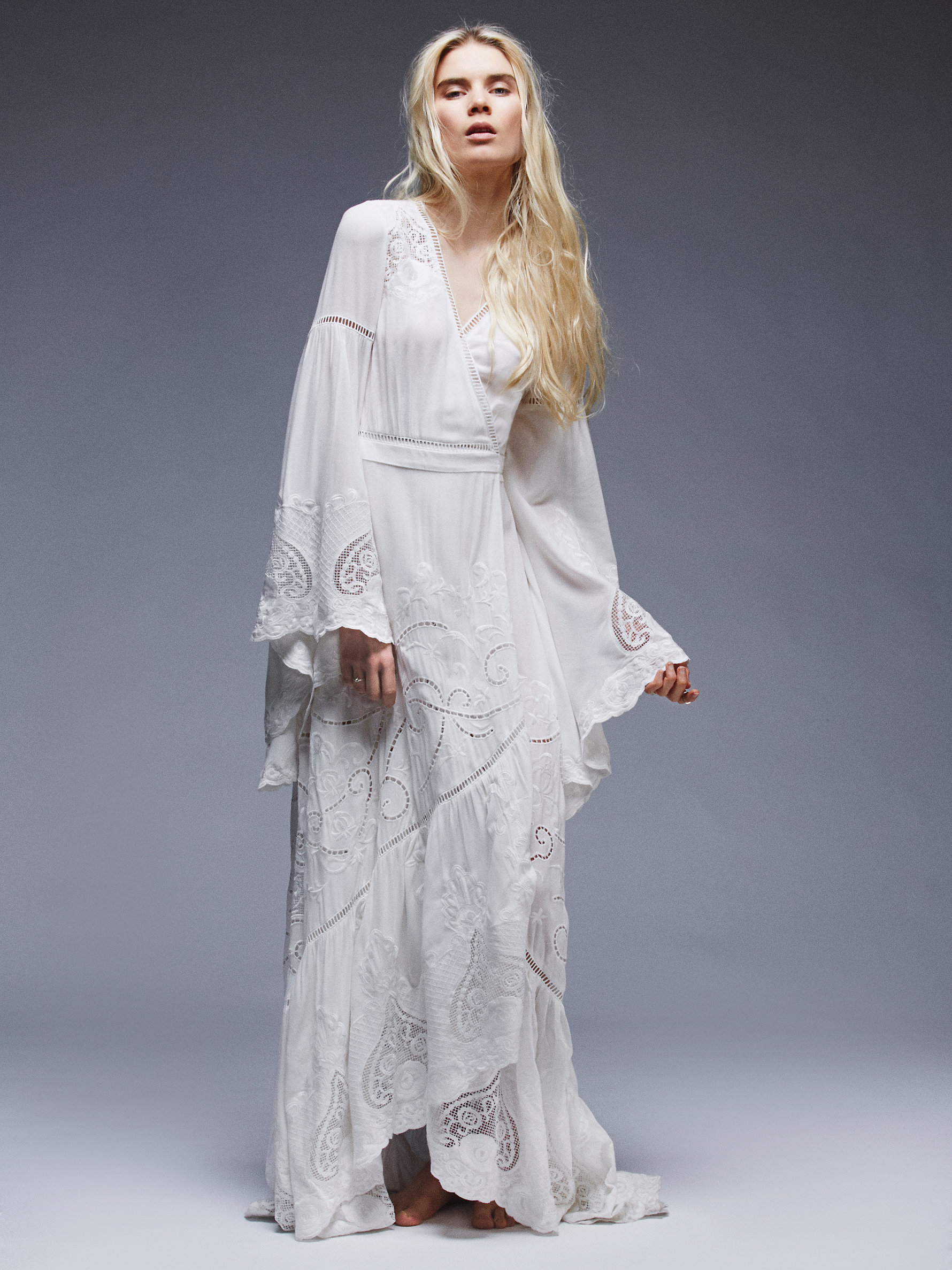 Lyst Free People Gwendolyn Wrap  Gown in White 