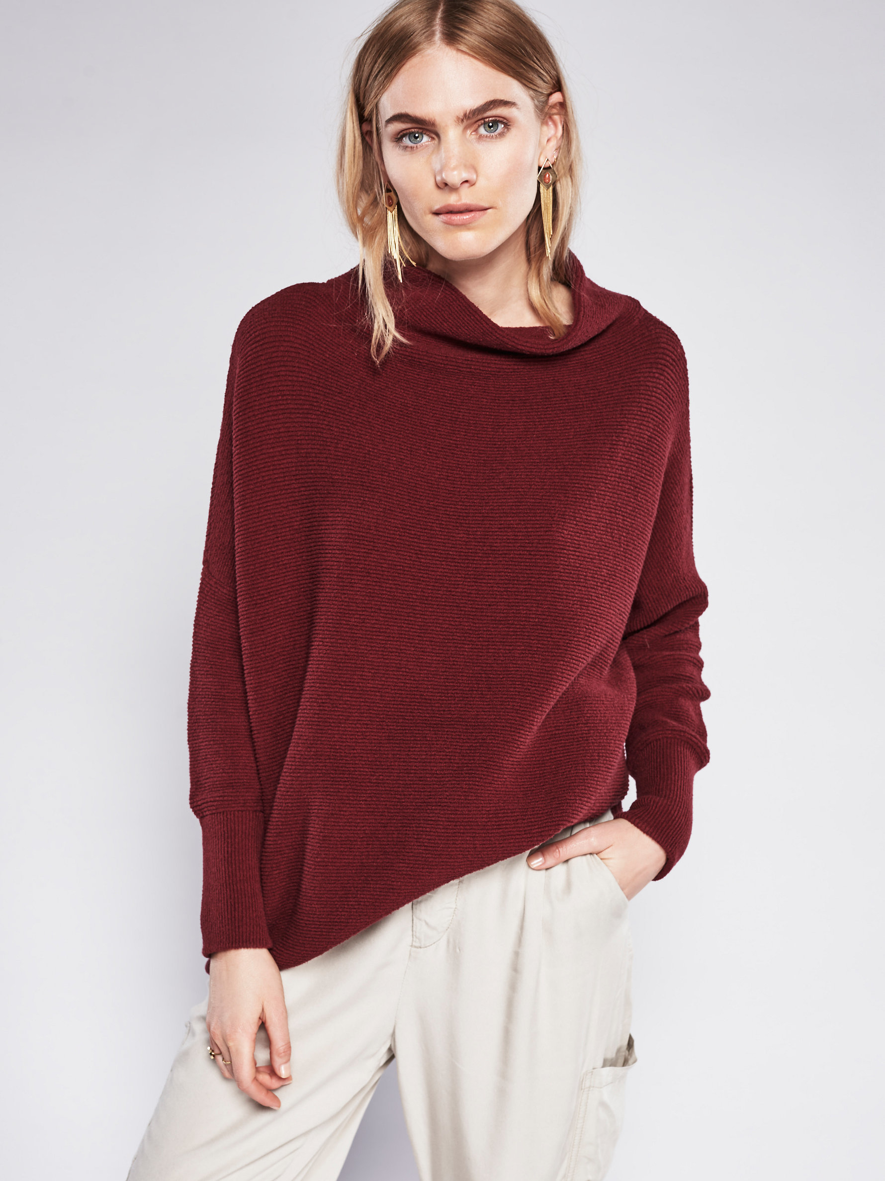 ottoman slouchy tunic tangerine