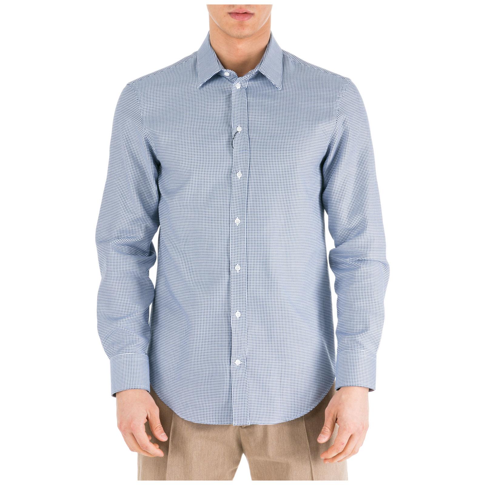 Emporio Armani Cotton Men's Long Sleeve Shirt Dress Shirt in Blue for ...