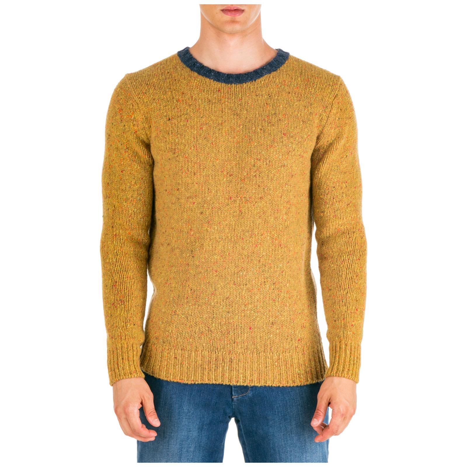 AT.P.CO Wool Men's Crew Neck Neckline Jumper Sweater Pullover in Yellow
