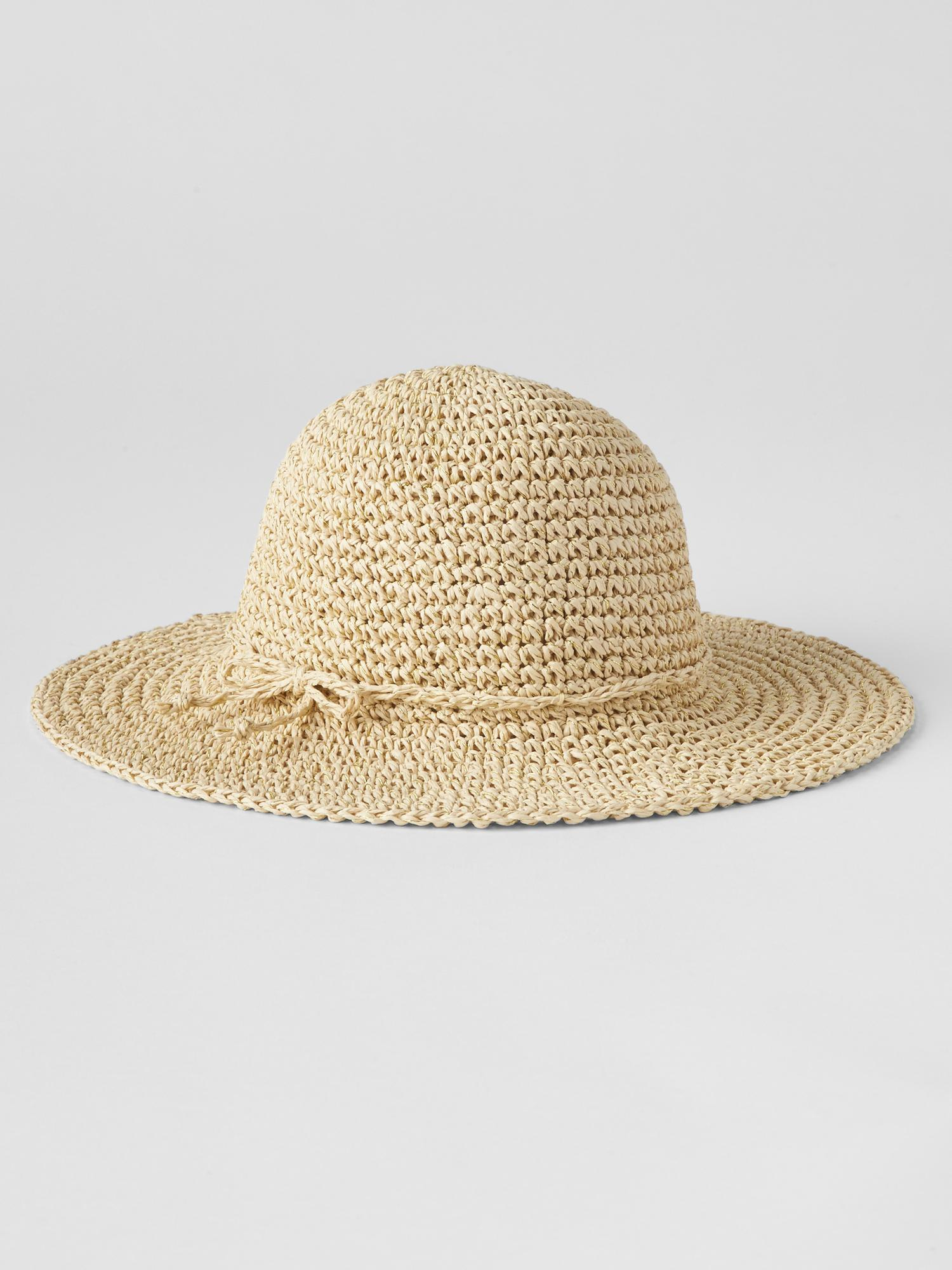 gap hat pom pom Natural 40    Hat Lyst in  Gap Save  Floppy Straw