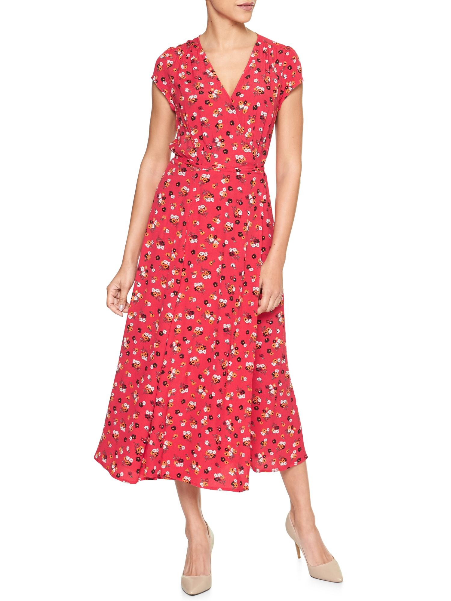 gap midi wrap dress