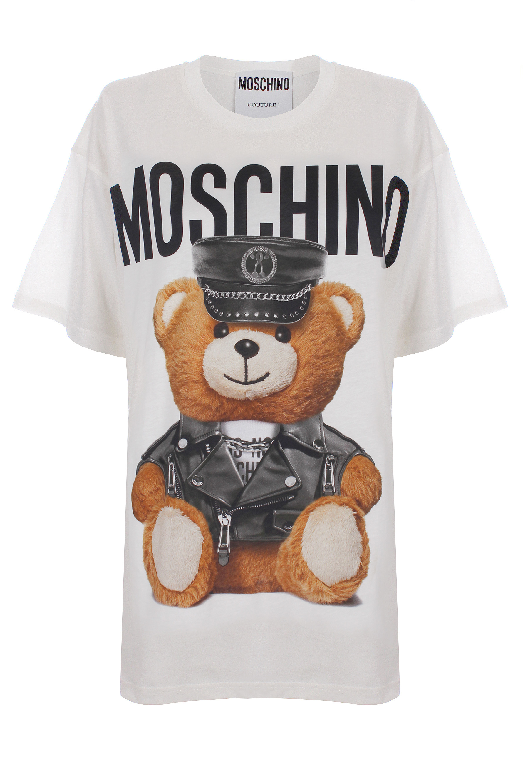 Lyst - Moschino Biker Teddy T-shirt White in White for Men