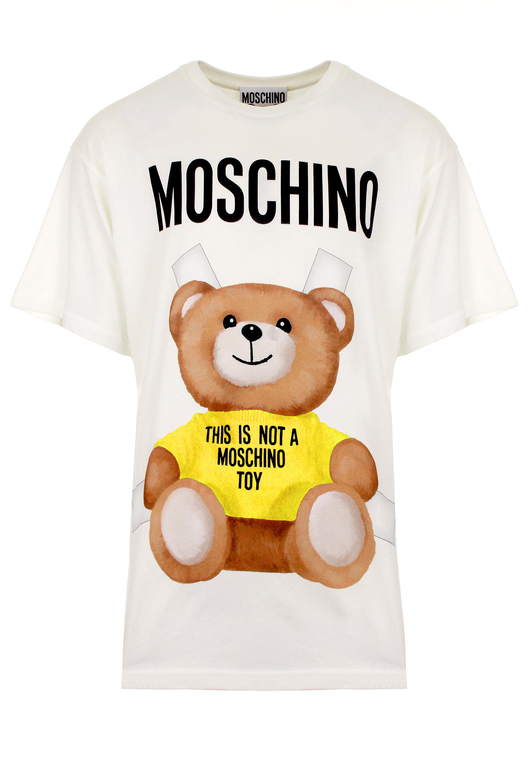 Lyst - Moschino This Is Not A Toy Bear Oversized T-shirt White/yellow ...