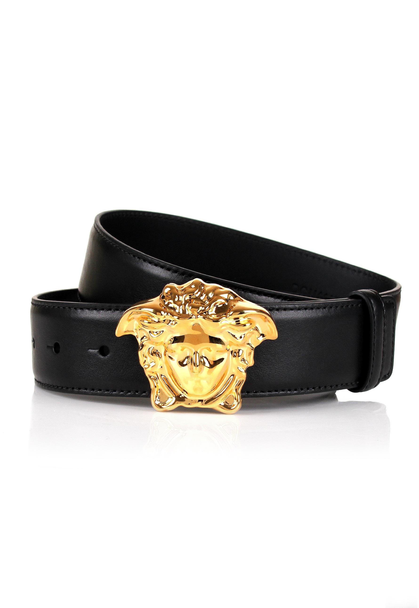 Versace Palazzo Medusa Head Belt Black/gold in Black for Men | Lyst