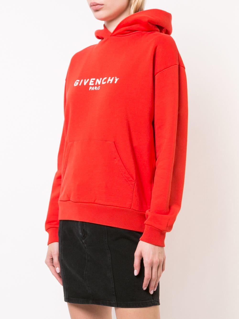 Givenchy Paris Vintage Hoodie in Red for Men - Lyst