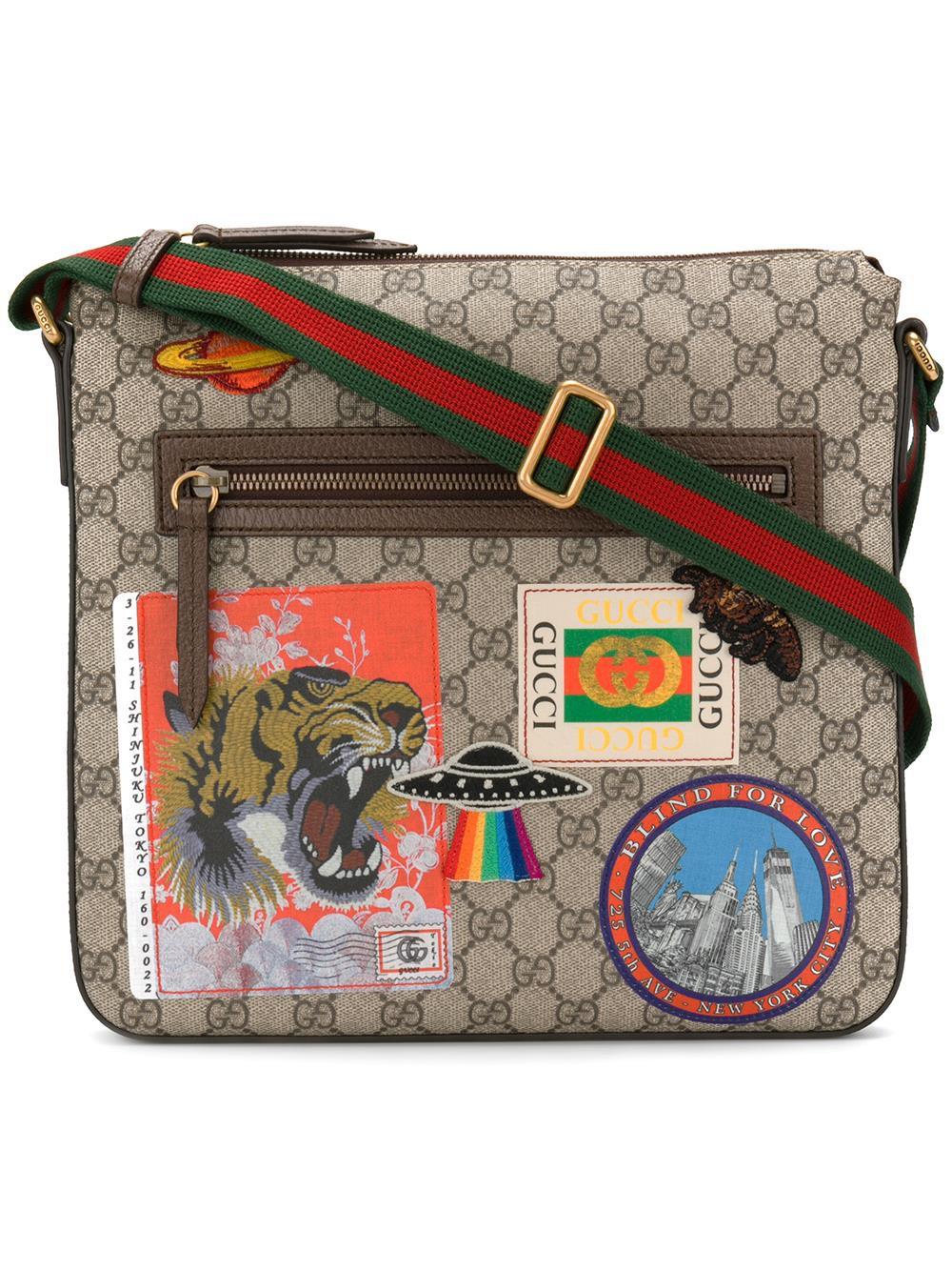 Lyst Gucci Courrier Soft Gg Supreme Crossbody Bag For Men