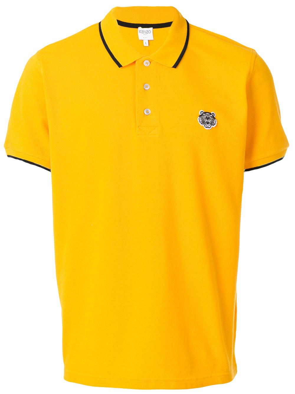 Lyst - Kenzo Tiger Crest Polo Shirt in Yellow for Men