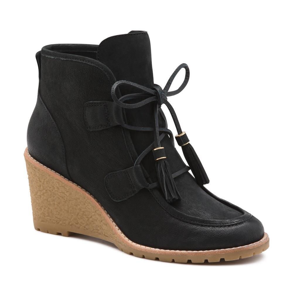 j crew leather winter boots with wedge crepe sole