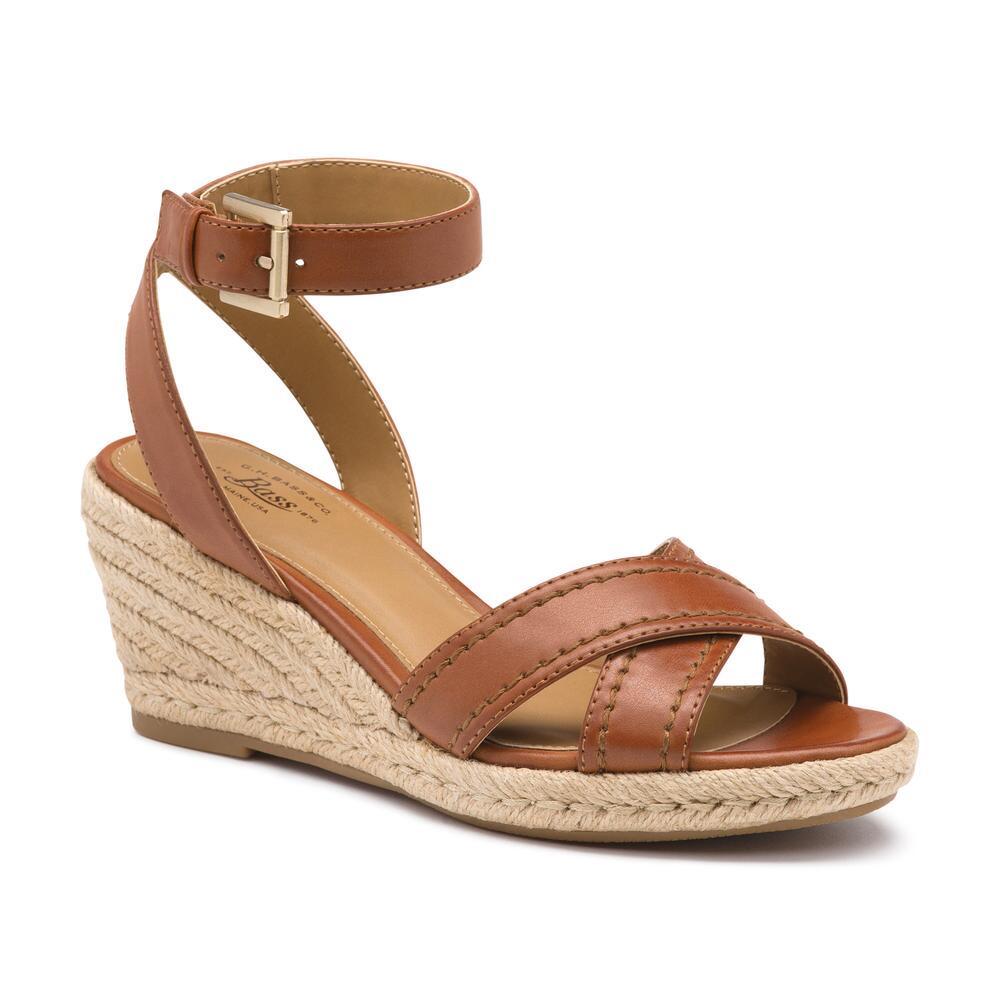 G.h. bass & co. Kendall Wedge Sandal in Brown | Lyst