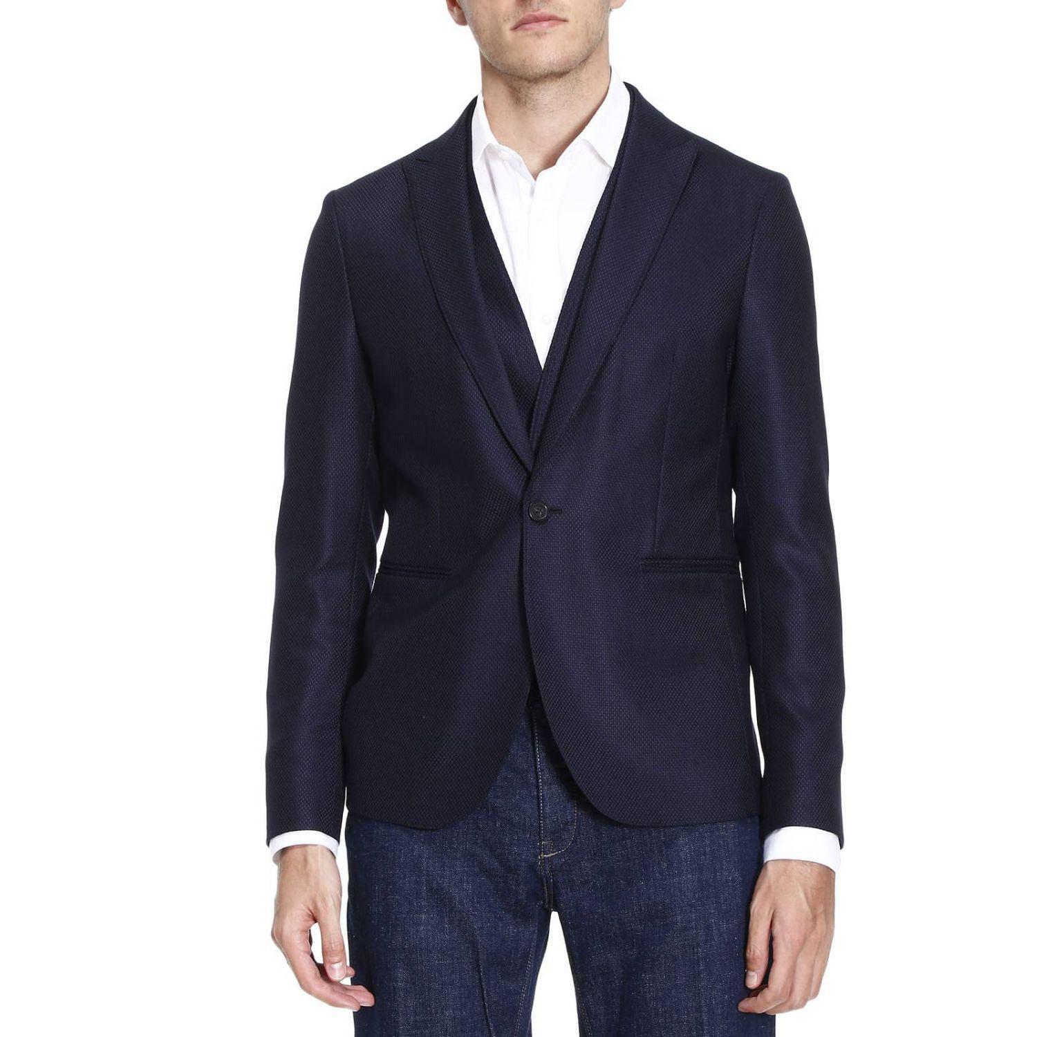 Lyst Emporio  Armani  Blazer  Men in Blue for Men