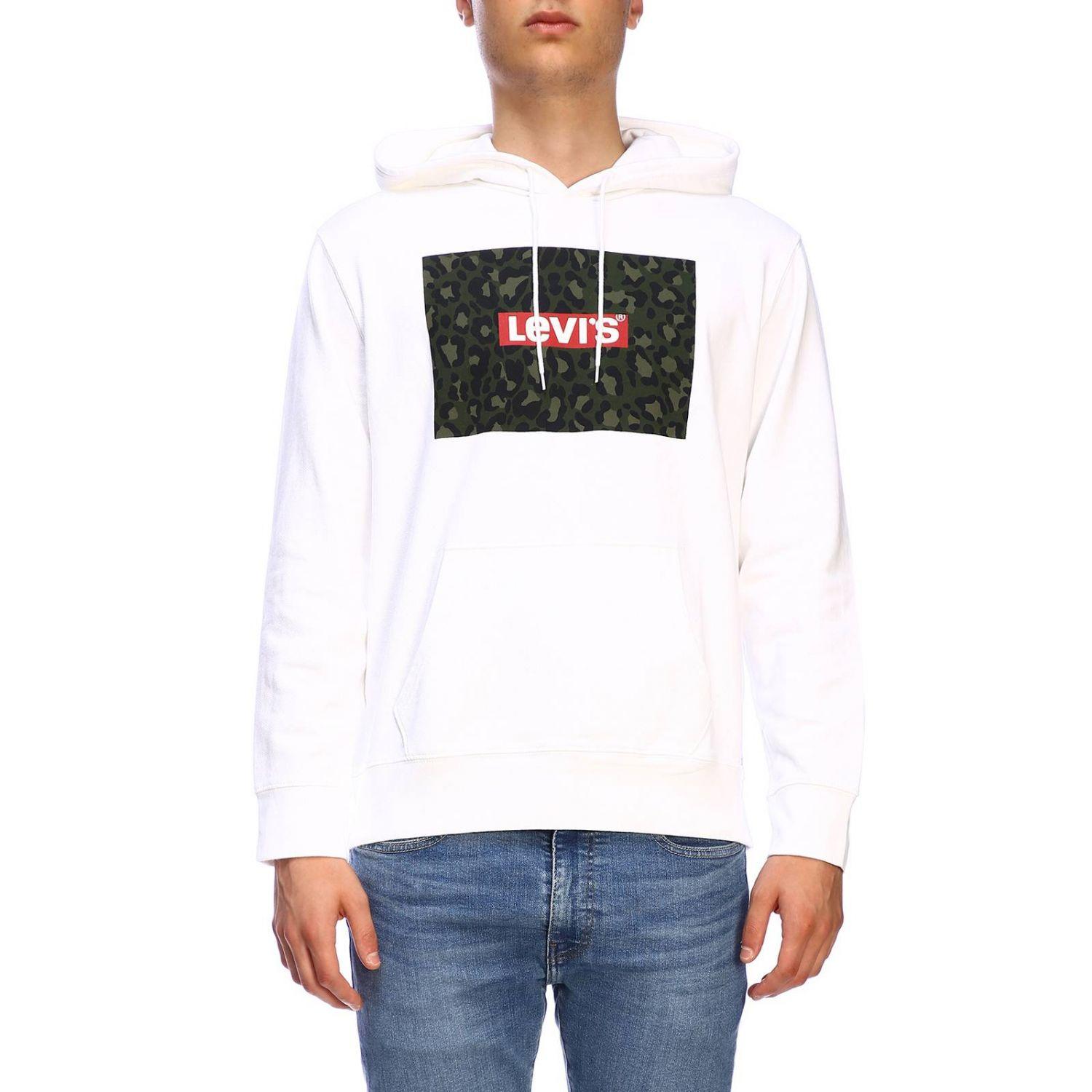 Levi's Cotton Men's Sweatshirt in White for Men - Lyst