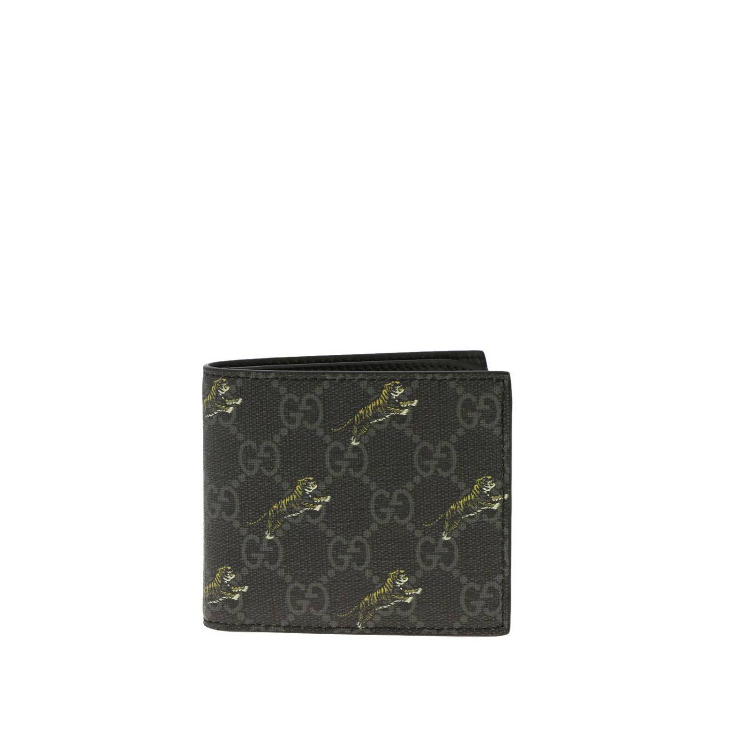 Gucci Tiger Print GG Coin Wallet in Black for Men Save 39 Lyst