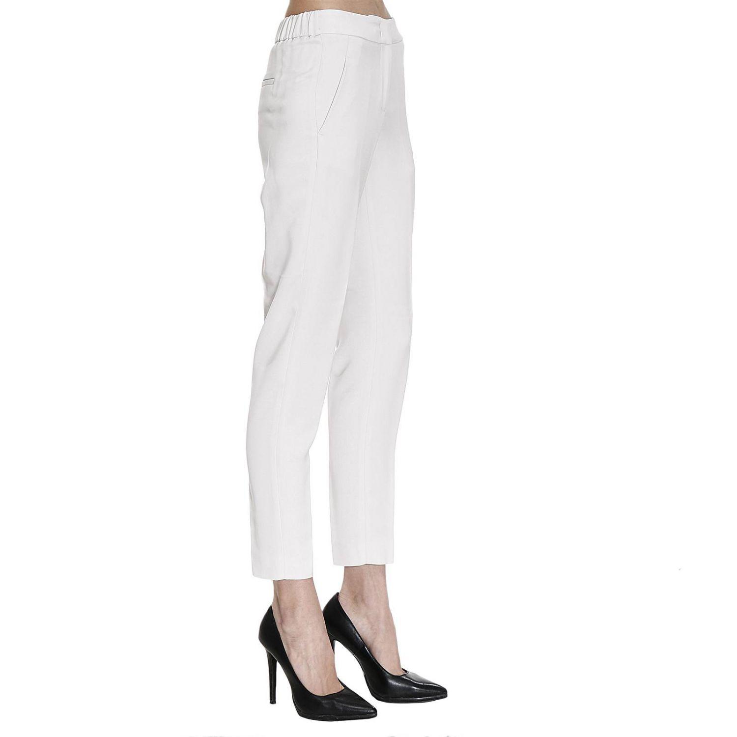 Lyst - Peserico Pants Women in White