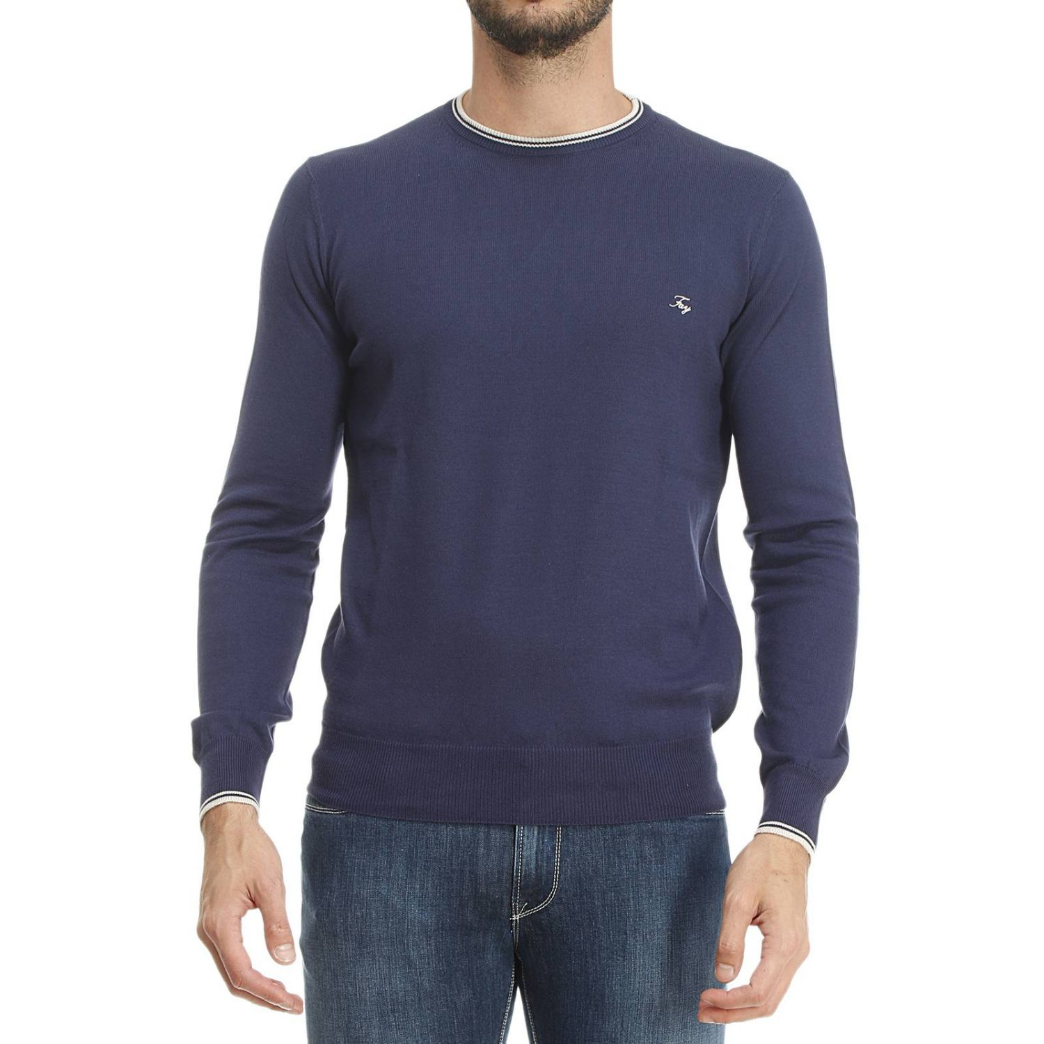 Fay Sweater Man in Blue for Men (Navy) | Lyst