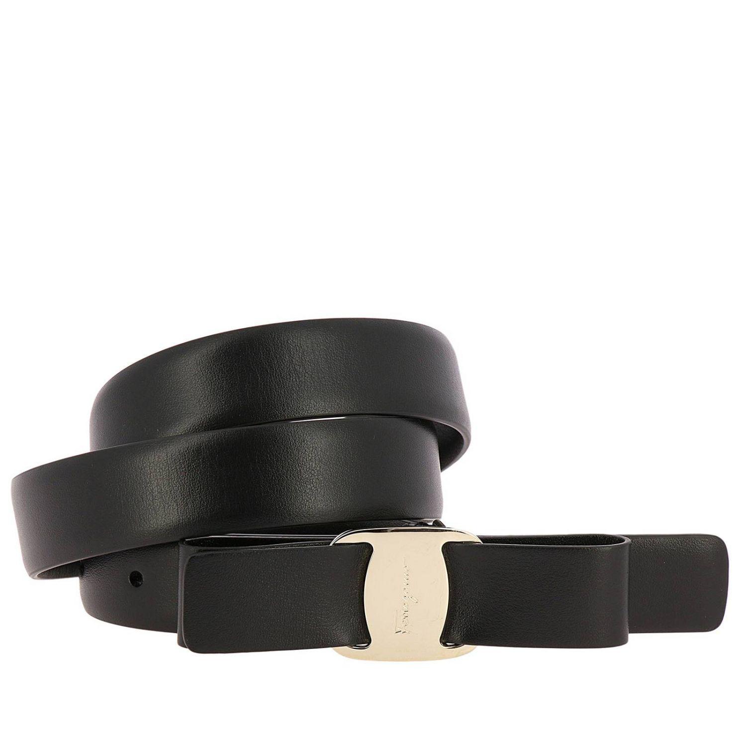 Lyst - Ferragamo Ferragamo Belt Buckle Vara Rainbow In Genuine Smooth Leather Adjustable in Black