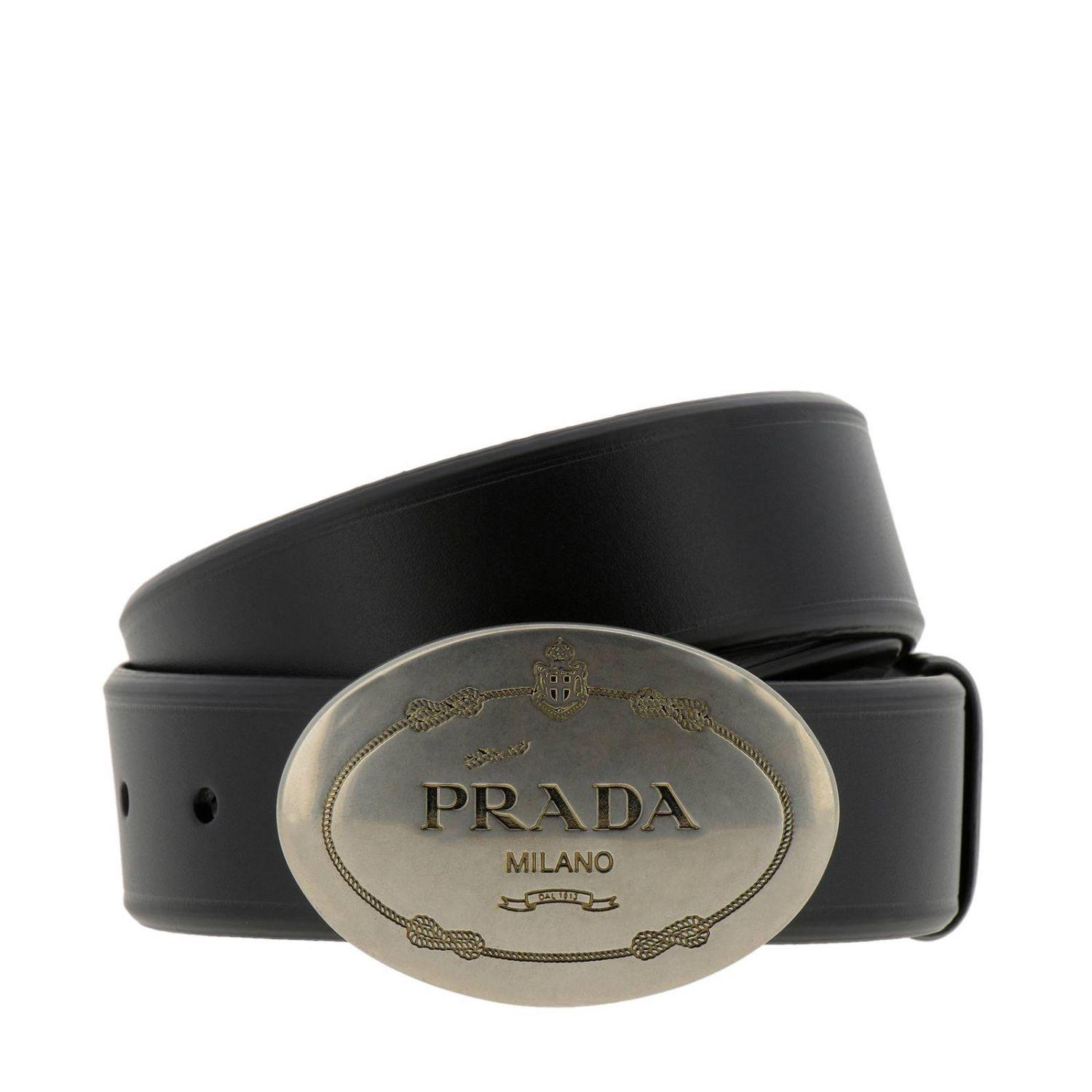 Prada Belt Men in Black for Men Lyst