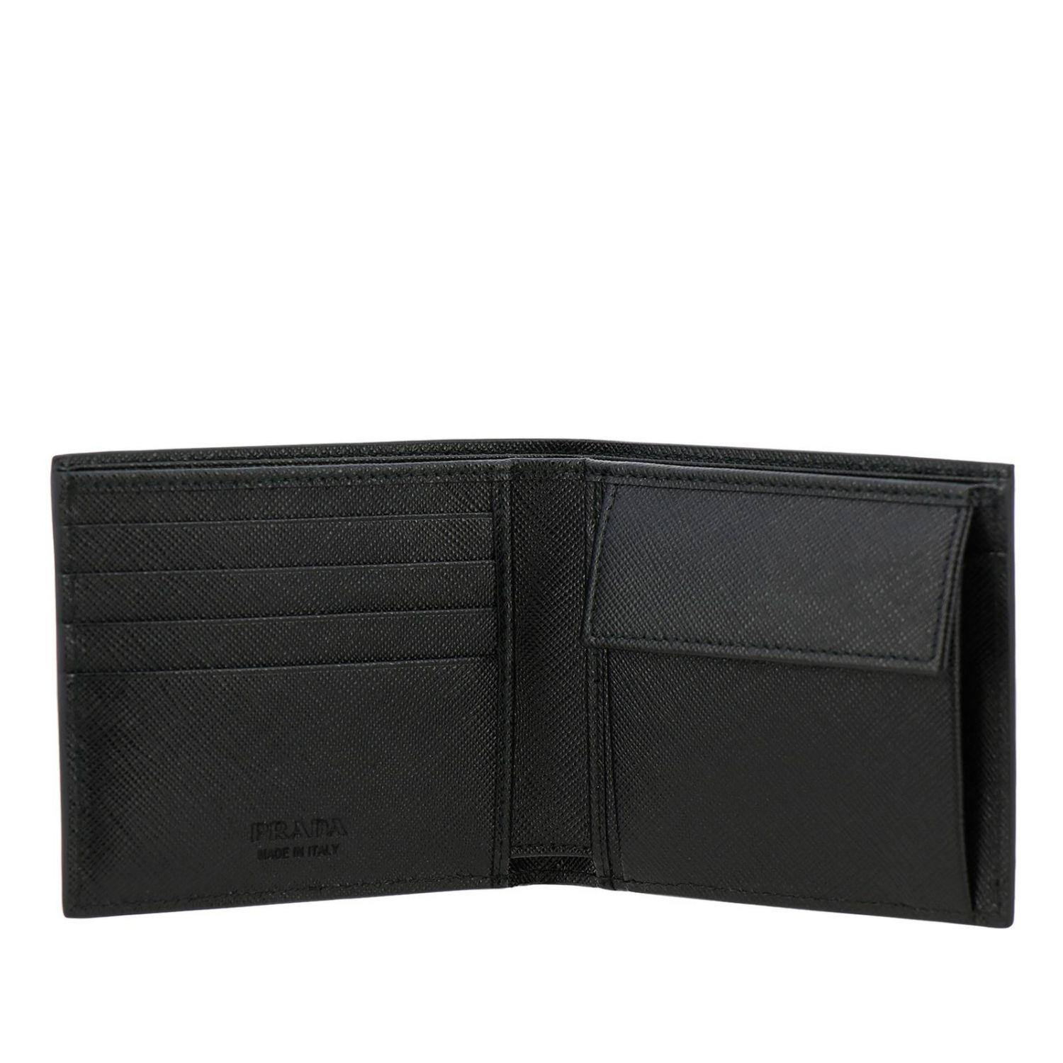 Prada Wallet Men in Black for Men - Lyst