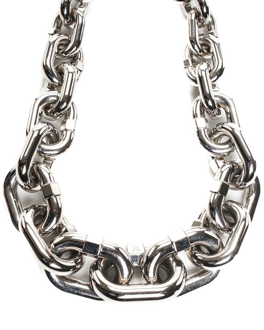 Lyst - Louis Vuitton Silver-tone Thick Chain Magnet Necklace in Metallic