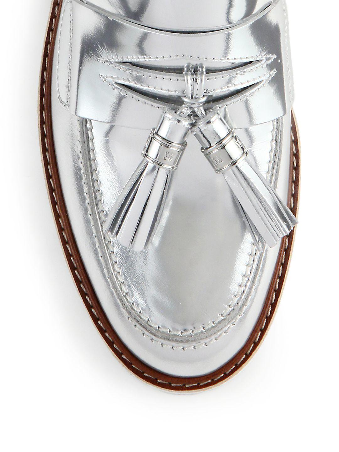 stuart weitzman manila loafer white
