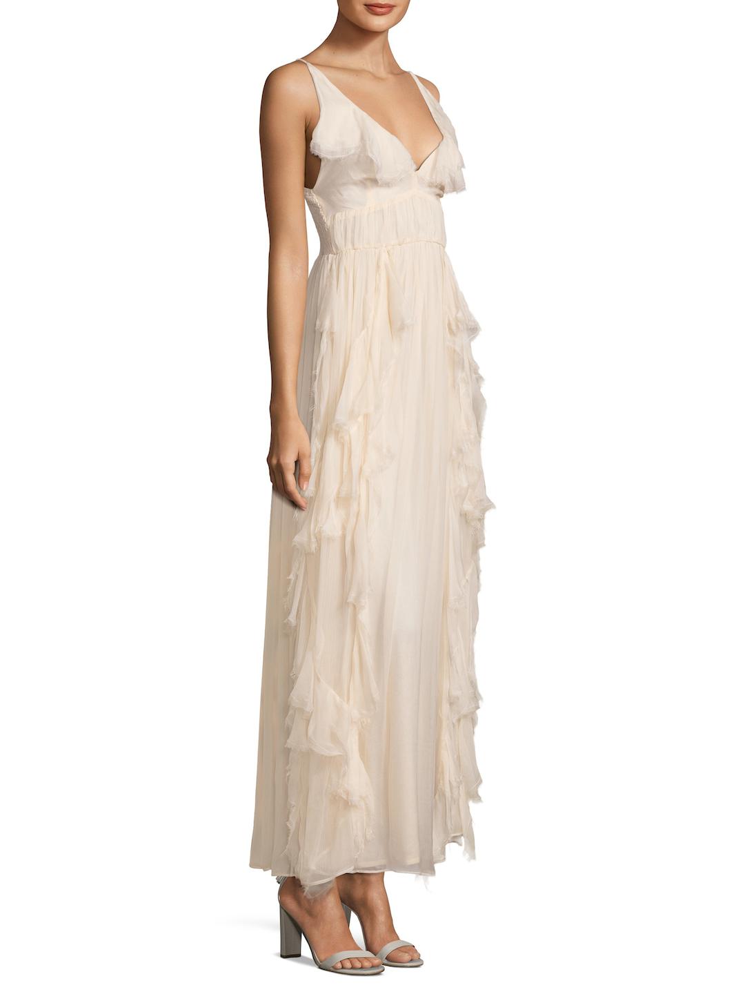Lyst Love Sam Ruffle Maxi Dress In Metallic Gallery