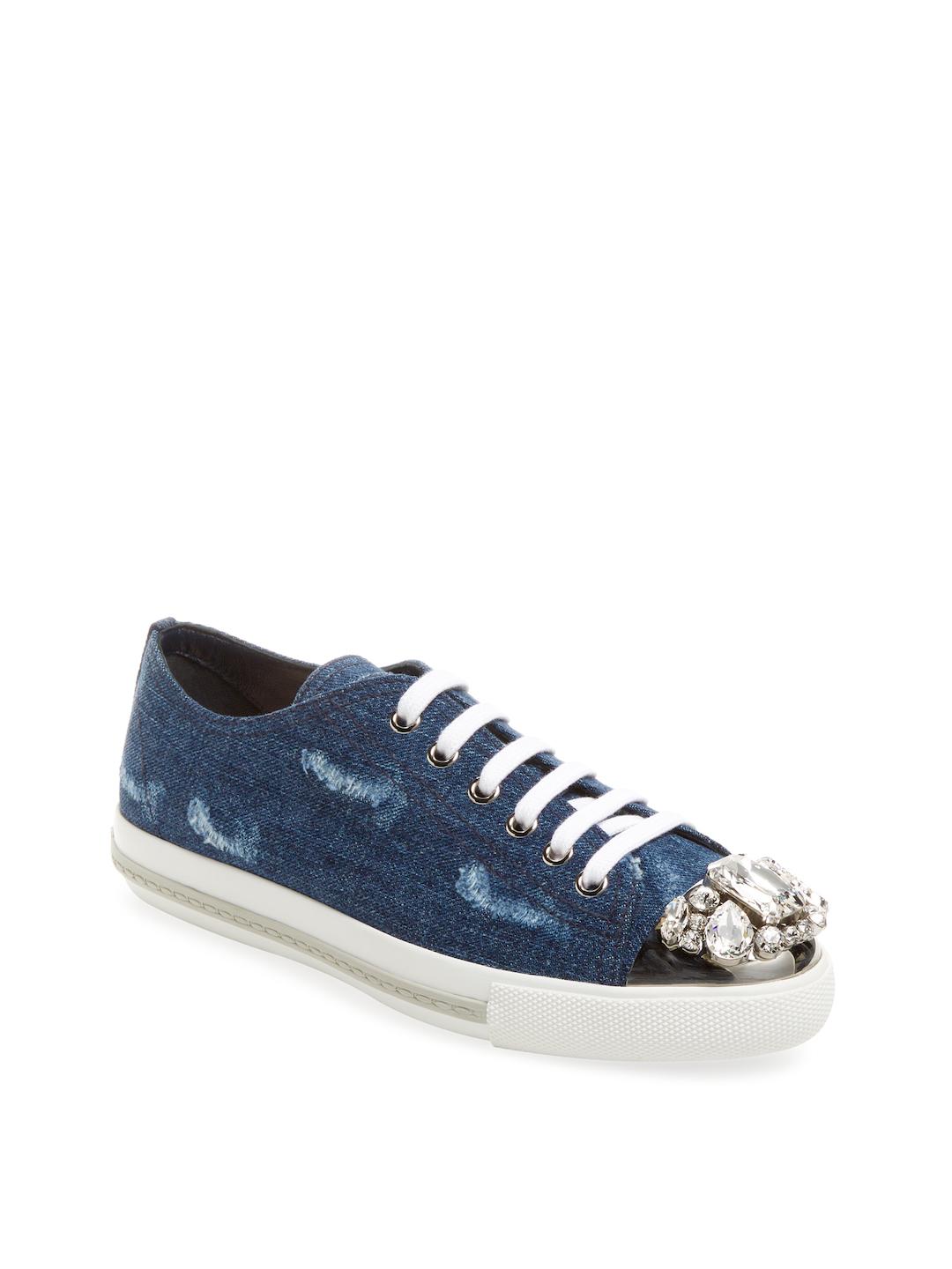 miu miu toe cap sneaker
